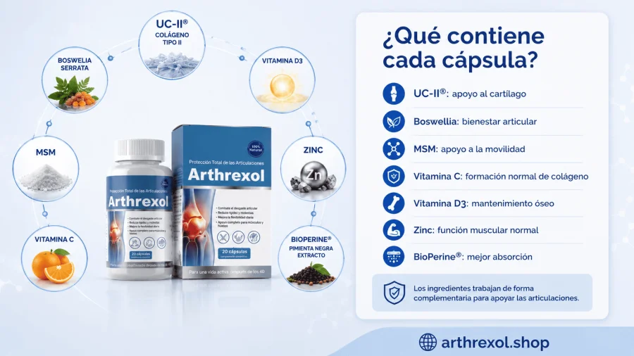 Arthrexol — qué hace cada activo de la fórmula